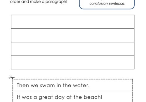Free Grade 1 Writing Worksheets: Structuring a Perfect Paragraph